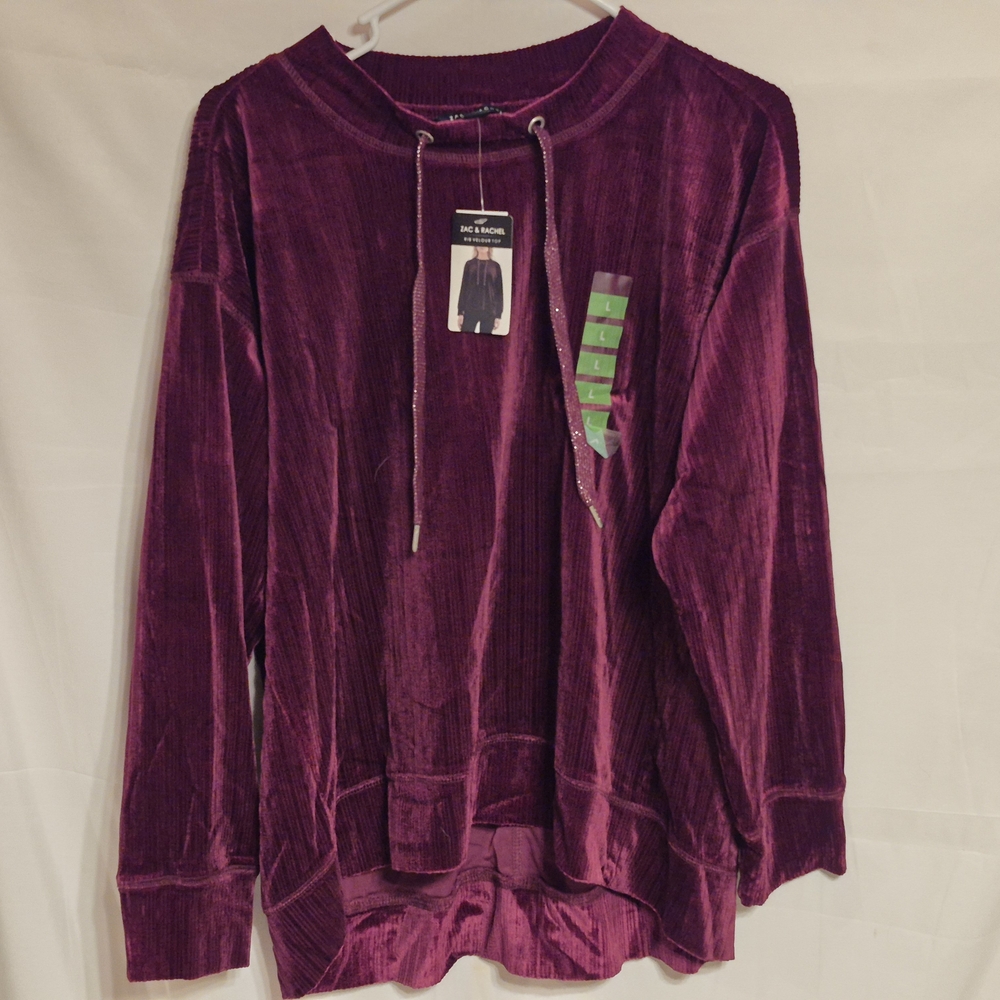 NWT Women's BURGUNDY Blouse SIZE LARGE